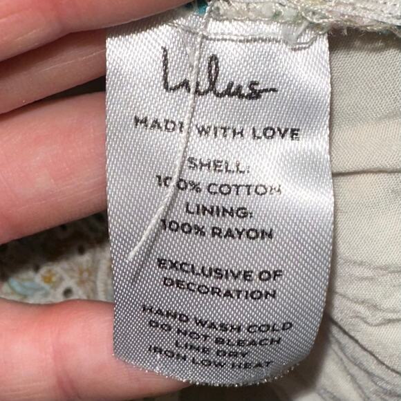 Lulus Sweeter Than Ever Floral Eyelet Ruffle Sleeve Crop Top Size XL - Picture 8 of 13